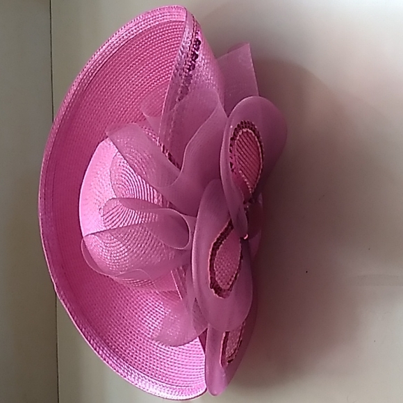 Deborah New York Accessories - Easter/Church Hat, color Pink/Raspberry, with Sequins